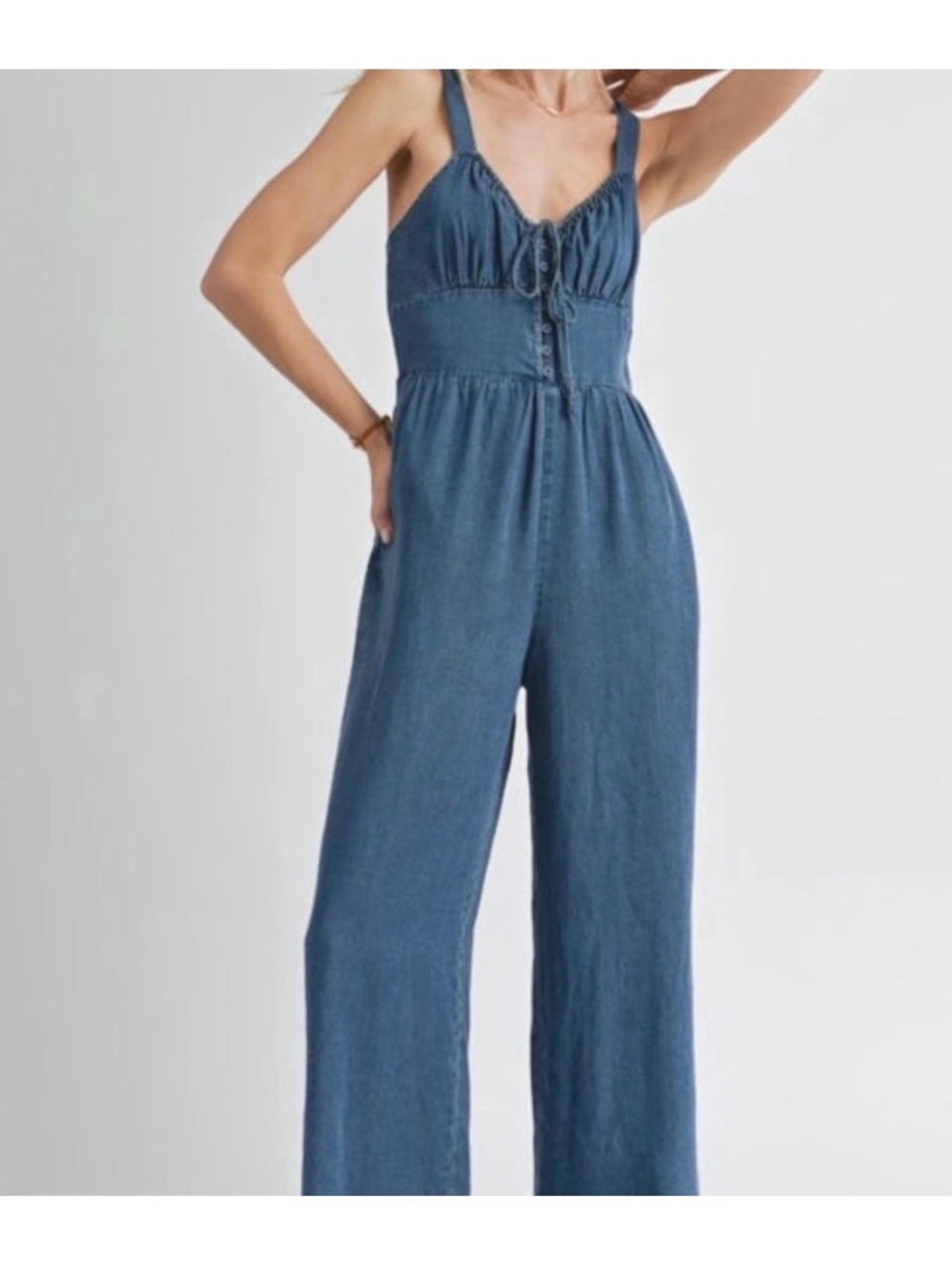 Sadie & Sage Blue Denim Jumpsuit
